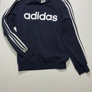adidas Navy Logo Crewneck Sweatshirt